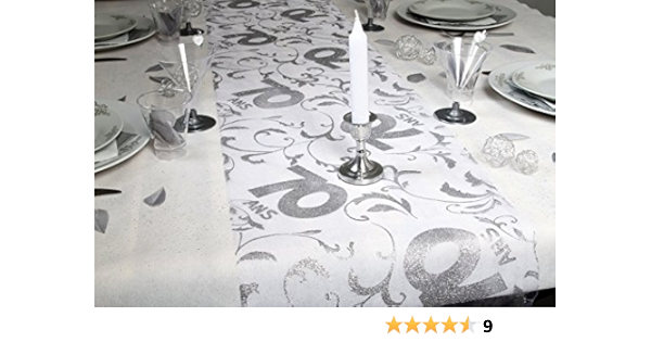 Chemin De Table 70 Ans Anniversaire Amazon Fr Jeux Et Jouets