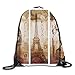 Produktbild gthytjhv Kordelzug Bag London Paris New York Wall Art Rucksack for Travel Color 04 Lightweight Unique 16.9x14.2