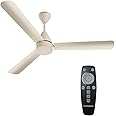 Crompton Energion Hyperjet 1200mm BLDC Ceiling Fan | Point Anywhere Remote Control | BEE 5 Star Rated Energy Efficient | Superior Air Delivery | Anti-Rust | 2 Year Manufacturer Warranty | Ivory