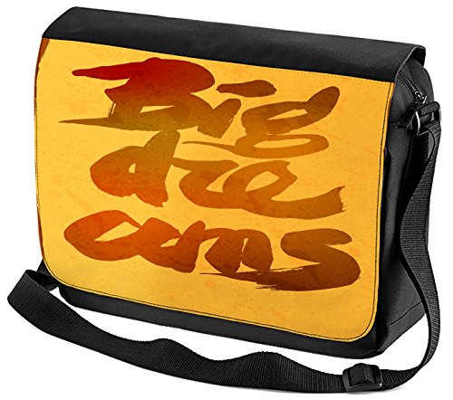 Preisvergleich Produktbild LEotiE SINCE 2004 Umhänge Schulter Tasche Sprüche Big Dreams bedruckt