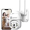 ApnaCam 3MP Outdoor Smart WiFi Wireless IP CCTV Secuirty Camera | PTZ Security Camera | Colored Night Vision | 2-Way Audio | Weatherproof, Wi-fi Security Camera Outdoor, Plug-in Survillance for Home