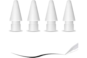 EFaith Confezione da 4 punte di ricambio compatibili con Apple Pencil 1/2/Pro Generation, punte di ricambio altamente sensibili e penna di controllo preciso/pennino stilo per matita