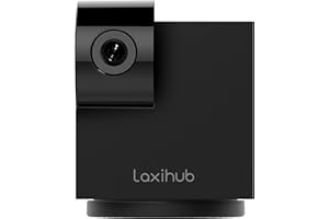 LAXIHUB Telecamera 2.4G WiFi Interno,Telecamera con Visione Notturna a Colori,PTZ 355° Telecamera Sorveglianza,Audio Bidirezionale,Rilevamento di rumore/movimento,compatibile con Alexa&Google