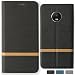 Produktbild Lively Life Motorola Moto G5 hülle – Hohe Qualität PU lederhülle[Vollständigen Schutz] [Kreditkartenfach] Folio Flip Brieftasche Schutzhülle im Denim Pattern für Lenovo Moto G5(Denim-Schwarz)