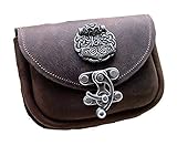 Gürteltasche Nordgermanischer Thorshammer Leder Farbe Braun