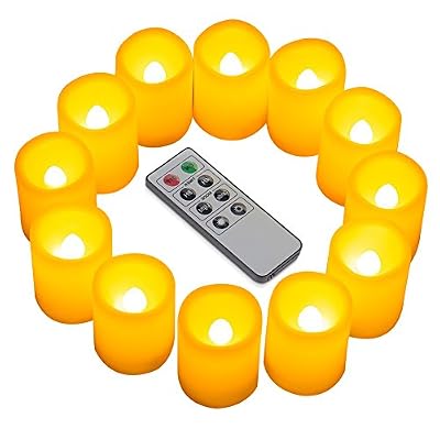 Kohree - Bougies LED à piles Lot de 12 Splendide bougies LED sans flammes avec télécommande et minuterie