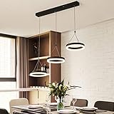 Größe: Jeder Ringdurchmesser: 20 cm, Hängeleinenlänge: 150cm, verstellbar, Moderner Kronleuchter Esszimmerleuchter, kombiniert mit weichen Elementen, zeigt einen anderen Stil.