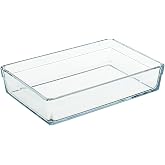 PAŞABAH&Ccedil;E Borcam Premium Dikd&ouml;rtgen Tepsi, 20 cm x 29 cm, Şeffaf, 2.5 Litre