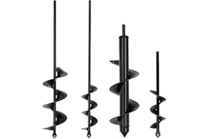 SYITCUN 4x22+4x42+7x42+8x30cm Jardín Espiral Broca,Excavadora de Taladro para Ahoyadora,Cultivador de Suelo Broca,Agujero Herramientas de Mano para Flor Plantar Bulbos De Cama Plántulas