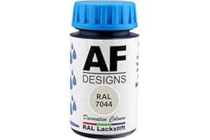Alex Flittner Designs Lackstift RAL 7044 SEIDENGRAU glänzend 50ml Holz Metall Möbel Bad Retuschierlack Reparaturlack