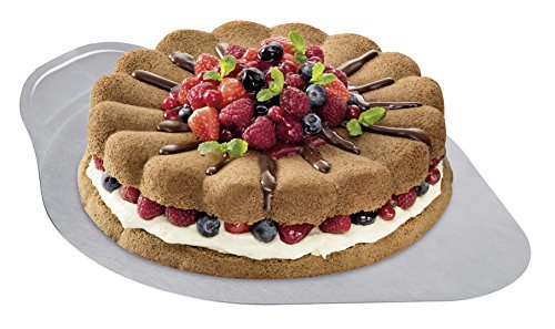 Dr. Oetker Tortenheber, Tortenretter aus Edelstahl, Kuchenheber mit praktischem Griff, rostfreies Tortenhebeblech (Kuchenretter: ca 36×28 cm), Menge: 1 Stück - 3