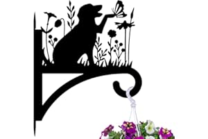 peacoblue Eisenpflanzenaufhänger Haken für Hängepflanzen im Innen- und Außenbereich, Farntöpfe, Laterne, Vogelhäuschen, Windspiele, 30,5 x 38,1cm wetterbeständige Metall-Wandhalterungen Haken