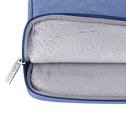 MOSISO Laptop Hülle Sleeve Tasche Denim-Stoff für 15-15,6 Zoll MacBooks, Laptops Farbe: Blau - 3