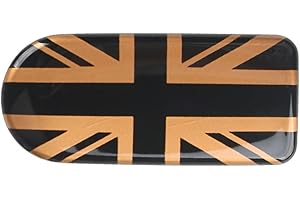 uvcany MINI F54 F60 Union Jack Glove Box Compartment Handle Cover Trim for Mini Cooper One/S/JCW F54 Clubman, F60 Countryman(Union Jack Gold)