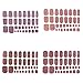 Produktbild Evtech(tm) 4 Style Bunte Mischung Finger-Zehe-Nagel-Aufkleber-Voll Nail Wrap Nagel-Abziehbilder Strips Gradient-Nagellack-Strips Nagel-Kunst-Folien-Aufkleber Fashion Style Glitters-Nagel-Kunst-Werkzeug Tatoo