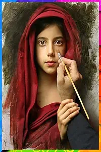 ARN D?cor a Girl face drowing scnery Wall Sticker Wall Sticker for Bed Room Hall Office Kitchen for Home Decoration