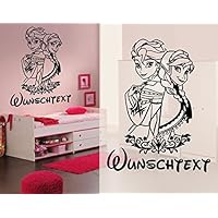 Die Eiskönigin #2 | Elsa und Anna | Name | Wunschtext | Wandtattoo | Möbel | Tür Aufkleber