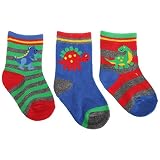 Baby Boys Dinosaur Design Cotton Rich Socks (Pack Of 3)