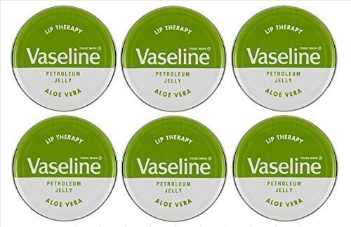 Vaseline Lip Therapy Petroleum Jelly 20g ALOE VERA x 6 Tins