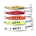 Produktbild Enyu 5 Pcs/Set Fishing Sequin Stripe Colorful Bait Artificial Metal Hard Lure Baits Treble Hook Spinner Carp Spoon Wobbler Fish Sequins Tackle