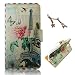 Produktbild Uming Retro Druck-Blumenkasten Hülle für Apple Iphone 4S 4G 4 IPhone4 IPhone4S Apple4S Hinweis Buch Art Gewebe Material Sew PU-Leder Flip Lederholster mit Ständer Stander Halter Hand Free Credit Card Slot Wallet Haspe Magnet Magnetic Button Buckle Shell Schutz Mobile Handy Tasche Case Cover Bag Eiffelturm Bloom Blumen Schmetterlings Flugzeug Aircraft Umschlag Art Poststempel + 1 x Anti Staub Stecker - Rechts Turm Umschlag