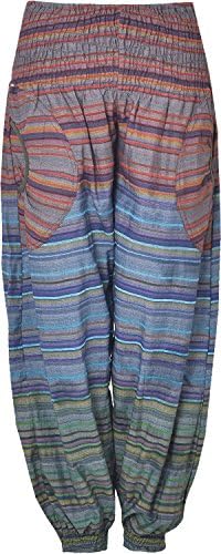 Harem Pants Aladin Hippie Trousers Summer Colourful Trouser Side Pockets
