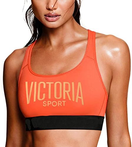 Victoria's Secret VSX Victoria Sport Womens Sports Bra Bralette - Peachy Orange (Medium)