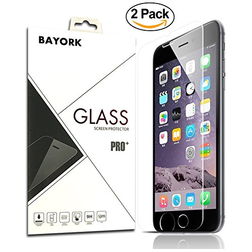 2-Pack iPhone 6 6s Protection écran, BAYORK Film protecteur en vitre verre trempé 2-Pack iPhone 6 6s Protection écran, BAYORK Film protecteur en vitre verre trempé