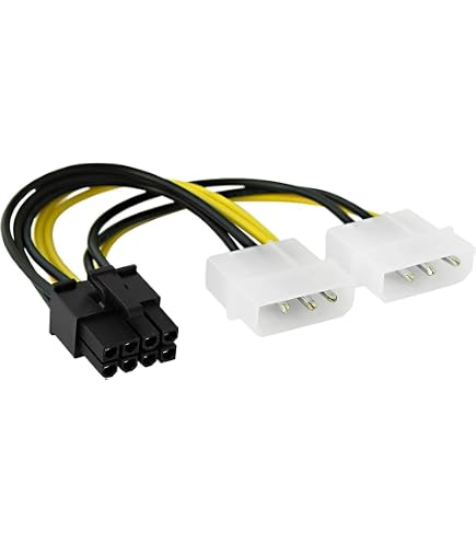 ZdyCGTime Câble Alimentation GPU 8 Broches Vers Double 8(6+2) Broches - Lot De 2 Pièces
