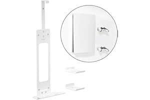 SONGSOSO Console Holder Wall Mount for PS5: White Gaming Stand for PlayStation 5 and 2 Controller Stand Kits