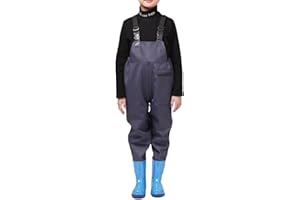 HWBZSZY Kids Outdoor Chest Waders, Adjustable Shoulder Strap Fishing Pants Hunting Boots Lightweight Waterproof Nylon/PVC Waders for Sports Garden Beach Overall Wader Pants