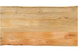 ‎VIDAXL vidaXL Tischplatte, Holztischplatte mit Baumkante, Ersatztischplatte für Couchtisch Beistelltisch Esstisch, Holzplatte, Massivholz Mango