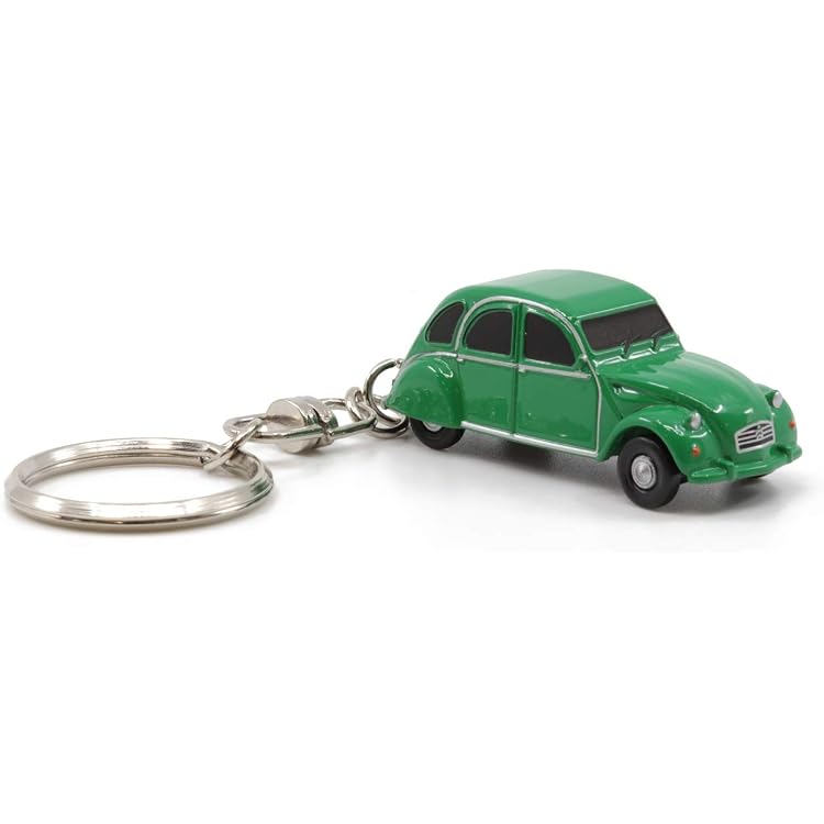 Porte-clés Citroën 2CV Mandarine En Métal - Échelle 1/64 - Neuf - Idée Cadeau Vintage Sympa