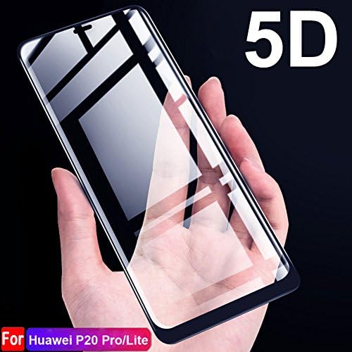 HUAWEI P20 Pro (6.1") 5D TEMPERED GLASS SCREEN PROTECTOR SCRATCH RESISTANT, HD CLARITY, STRONG SILICON ADHESIVE FOR EASY INSTALLATION, 9H HARDNESS FOR MAXIMUM PROTECTION TEMPERED GLASS (P20 Pro (6.1") Black 5D Glass)