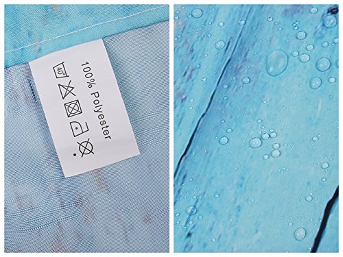 NWSS Duschvorhang mit Blaue Türschlüssel Design Muster für Bad-Dekorationen Wasserabweisend und antibakteriell Polyester-Gewebe Vorhänge mit 12 Haken (72″ x 78″ inch) - 2