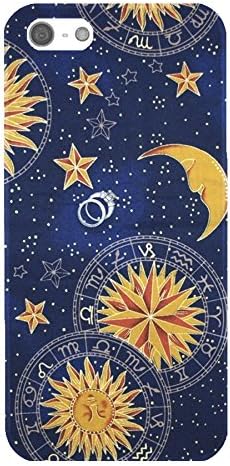 OnlineBestDigital - Art Paintings Hardback White Case for Apple iPhone SE / Apple iPhone 5S / 5 - Moon Sun And Star