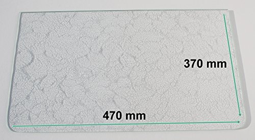 Khlschrank Einlegeboden / Glasplatte / Gemsefach  Strukturglas 4 mm dick - mit 2 Rundecken  470 mm x 370 mm - Direkt vom Glasereifachbetrieb!!!