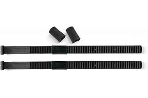 Atera 022737 Cinghie di bloccaggio per distanziali - Set di 2, TPU Rinforzato in Acciaio, incl. Gommini di Ricambio, Nero Lunghezza 600 mm