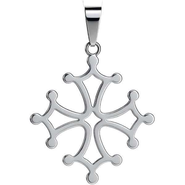 Felicidade Pendentif Croix Occitane En Acier Inoxydable – Symbole