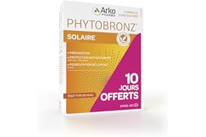 Arkopharma - Phytobronz Solaire | Préparation solaire - Protection antioxydante - Pigmentation de la peau - Peau rayonnante -Formule concentrée| 60 jours - 60 capsules dont 10 jours offerts