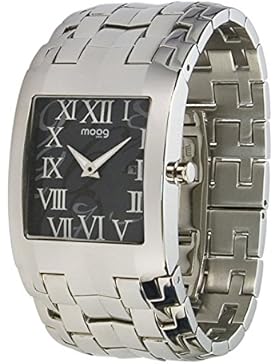 Moog Paris Jewel Rain Damen Uhr mit Schwarz Zifferblatt, Silber Armband aus Edelstahl - M45144-101