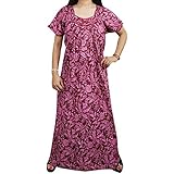 Indiatrendzs Women Nighty Printed Cotton Nightwear Nightgowns (Chest 42)