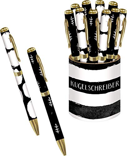 Preisvergleich Produktbild Kugelschreiber - All about black & white: 2 Designs in Displaydose