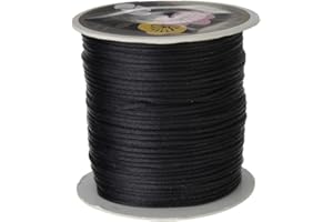 Angel Malone ® Approx 10m Bundle of 1mm Quality Rattail Satin Cord - GR8 4 KUMIHIMO - 17 Colours Jewellery Making Findings - UK SELLER (Black)