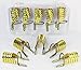 Restly(TM) 10pcs Golden Reusable UV Gel Acrylic Nail Art Tips Extension Guide Form Tool