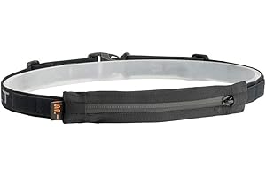 SPIbelt Performance Series Running Belt - Large Pocket with Gel Loops (Black with Black Zip)
