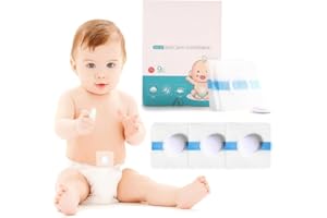 DIFLAX 9 Pezzi Adesivi per Ernia Ombelicale, Supporto Addominale per Ombelico Bebè, Pansamento Addominale per Bebè, Ernia Ombelicale Neonati, Cura Giornaliera, Ideale per Neonati, Bebè, Senza Cintura