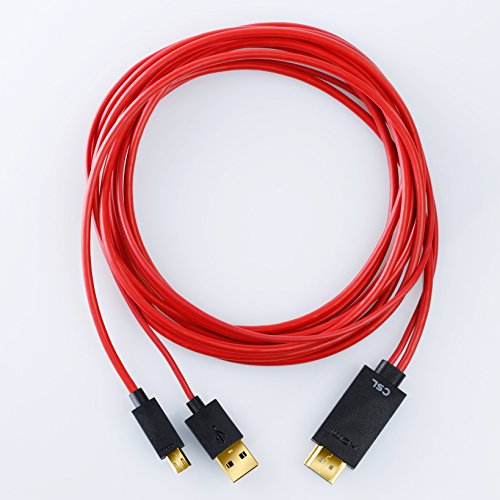 CSL – 4m MHL Adapterkabel für Samsung Galaxy S3 / S4 / S5 , Galaxy Note | MicroUSB zu HDMI | 11 polig | Mobile High Definition / Full HD | Bild + Tonübertragung - 3