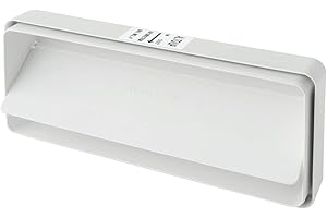 La Ventilazione CVL229B Joint 220 x 90 mm, avec valule Papillon Anti-Retour d'air pour Tubes rectangulaires en ABS, Blanc, 220x90 mm