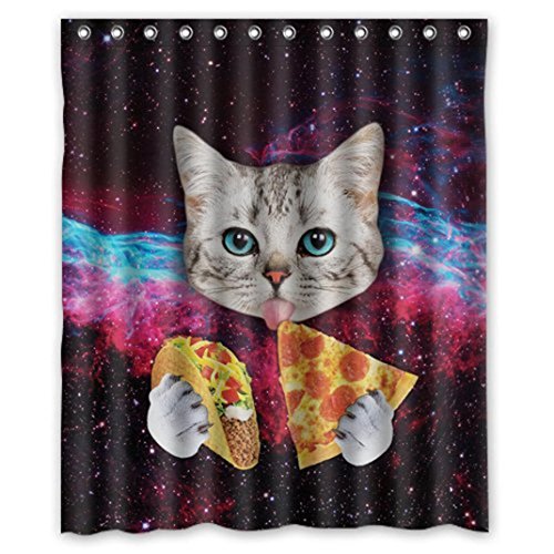HARRYSTORE Nettes Katzen-Muster-wasserdichter Duschvorhang, der im Badezimmer verwendet